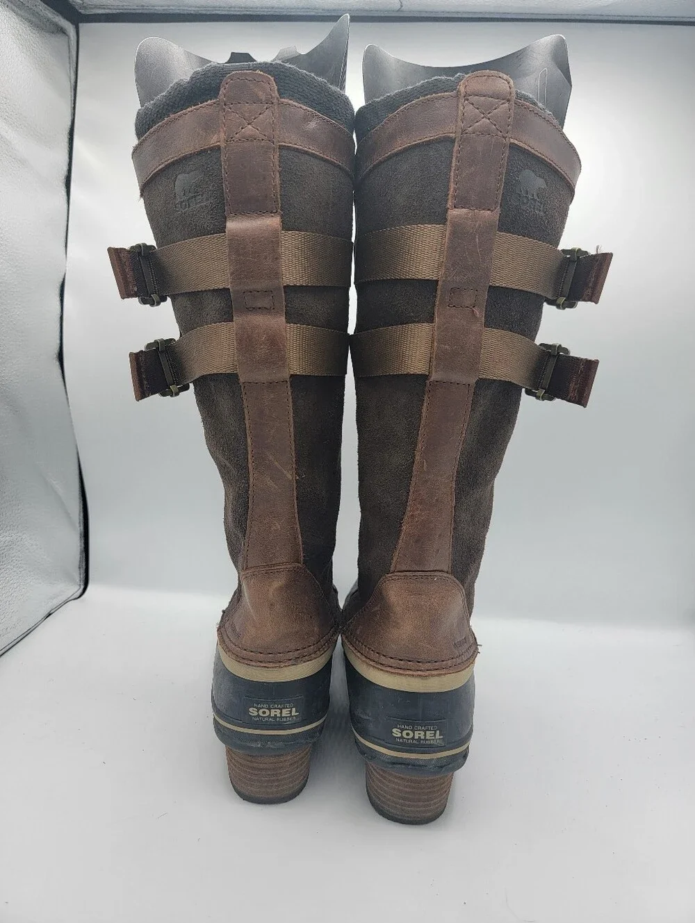 Sorel Women's Brown and Black Tall Lace-Up Winter Boots